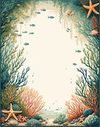Undersea Coral Fish Pattern Rug