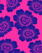 Bold Flower hearts Pattern Rug