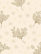 Delicate Floral and Leaf Pattern Rug