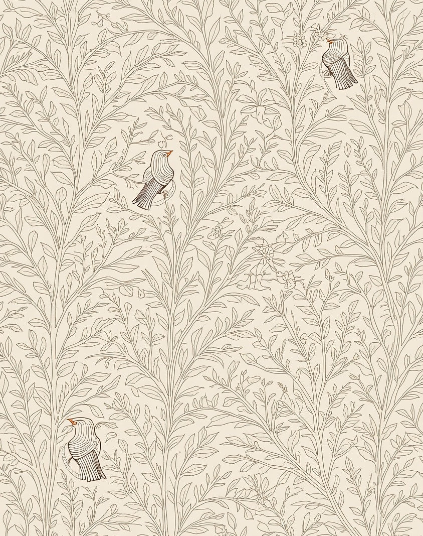 Bird Botanical Nature Pattern Rug