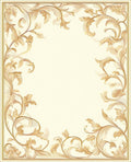 Ornate Regal Scrollwork Border Design Rug