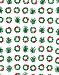 Green Leaf Red Berry Wreath Arrangement Rug
