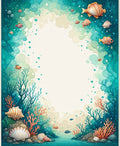Ocean Life Fish Coral Shell Pattern Rug