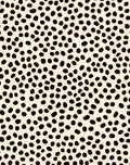 Spotted Patterned Ivory Black Rug
