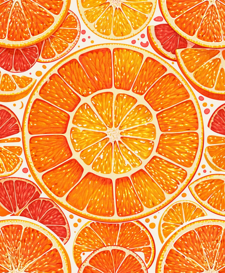 Citrus Slice Pattern Rug