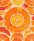 Citrus Slice Pattern Rug