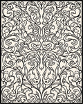 Elegant Floral Vine Scroll Pattern Rug