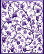 Purple Grapevine Art Nouveau Pattern Rug
