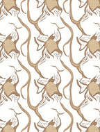 Abstract Tan Wood Grain Pattern Rug
