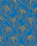 Golden Leaf Vein Pattern Rug