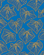 Golden Leaf Vein Pattern Rug
