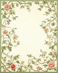 Vibrant Floral Vine Motif Rug