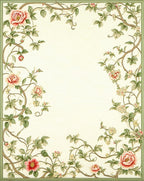 Vibrant Floral Vine Motif Rug