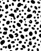 Bold Black White Spot Pattern Rug