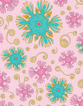 Retro Swirly Floral Pattern Rug