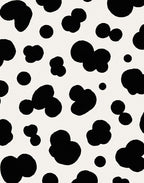 Classic Black And White Spot Pattern Rug
