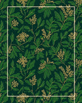 Emerald Green Botanical Vine Garland Rug