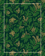 Emerald Green Botanical Vine Garland Rug