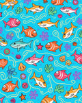 Whimsical Fish Sea Life Pattern Rug