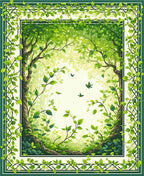 Enchanting Canopy Woodland Pattern Rug