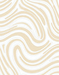 Organic Swirl Pattern Cream Rug