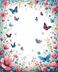 Delicate Butterflies Floral Enchantment Rug