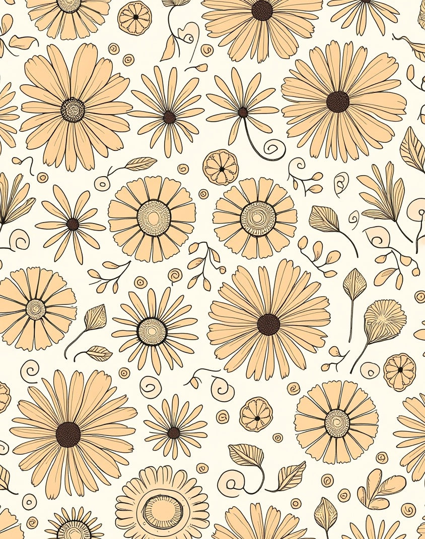 Charming Daisy Floral Pattern Rug