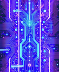 Electric Circuit Board Pattern Rug