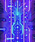Electric Circuit Board Pattern Rug