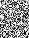 Bold Swirling Abstract Line Art Rug