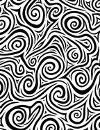 Bold Swirling Abstract Line Art Rug