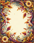 Ornate Floral Vine Autumn Rug