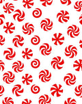 Red Swirl Candy Spot Rug