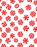 Red Swirl Candy Spot Rug
