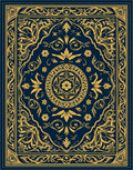 Ornate Floral Emblem Pattern Rug