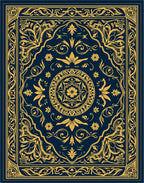 Ornate Floral Emblem Pattern Rug