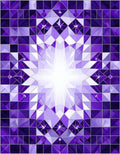 Radiant Purple Geometric Starburst Rug