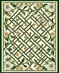 Trellis Floral Intricate Design Rug