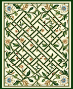 Trellis Floral Intricate Design Rug