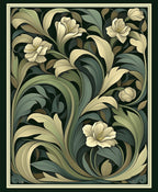Art Nouveau Floral Art Rug