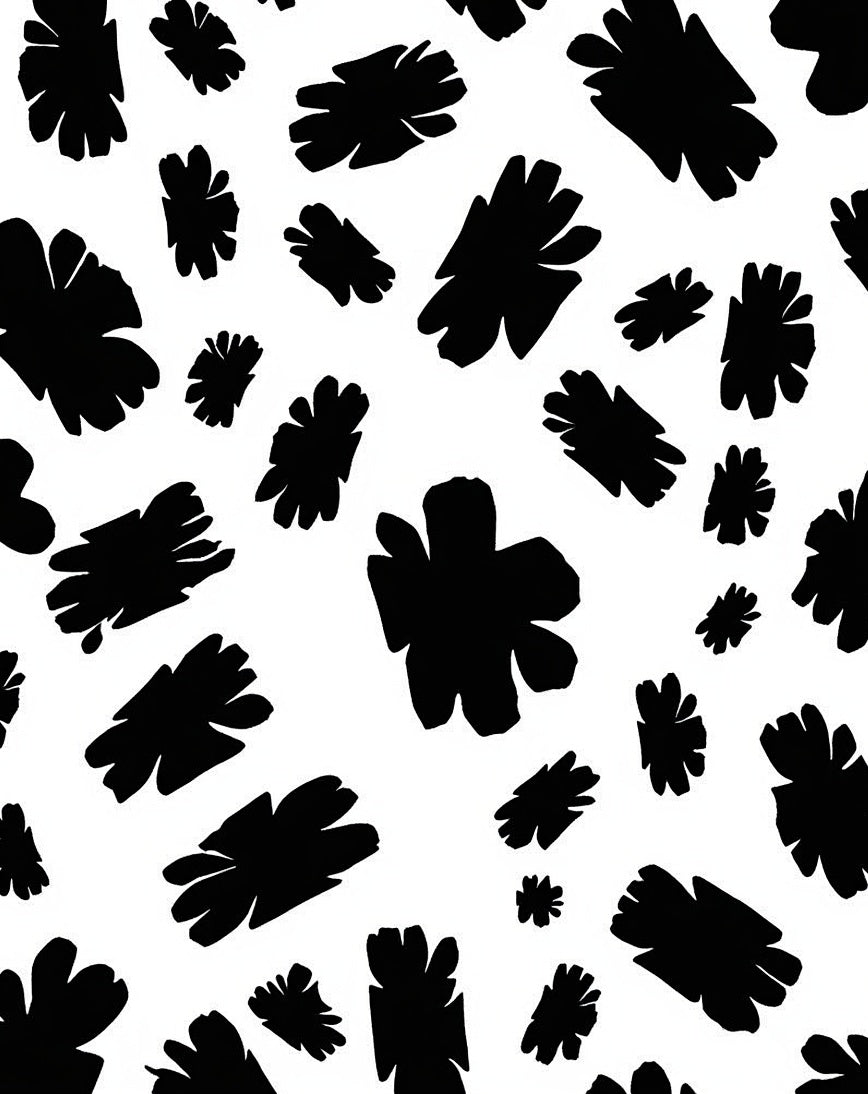 Abstract Brush Stroke Floral Pattern Rug