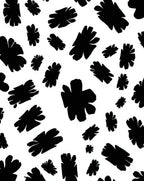 Abstract Brush Stroke Floral Pattern Rug