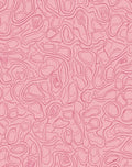 Pink Abstract Contour Line Design Rug