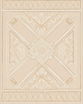 Neutral Geometric Diamond Floral Medallion Rug