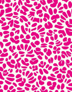 Bold Pink Abstract Floral Pattern Rug