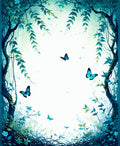 Enchanted Forest Butterfly Pattern Rug