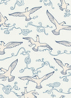 Birds And Swirls Pattern Rug
