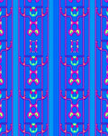 Bold Blue Abstract Geometric Pattern Rug