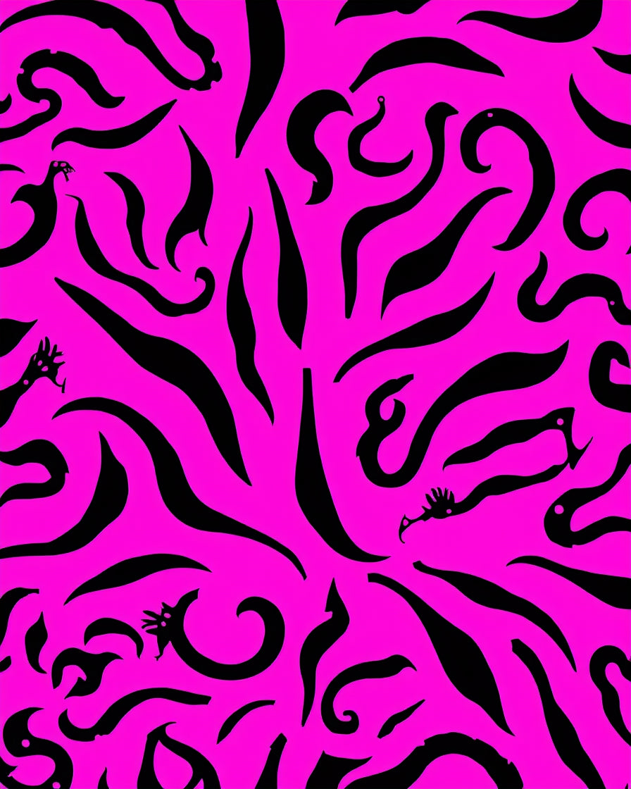 Wild Zebra Print Whimsical Pattern Rug