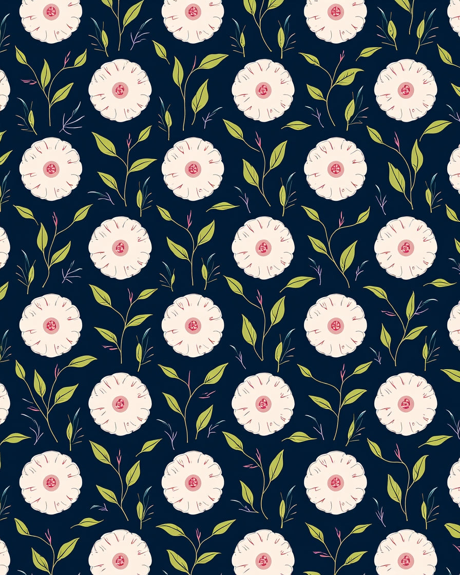 Pale Floral Branch Design Rug